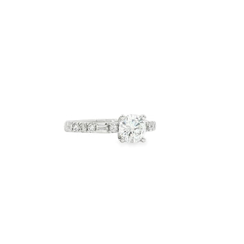 14kt White Gold Round Diamond Engagement Ring