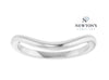 14kt White Gold Contour Band