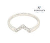 14kt White Gold Diamond Chevron Band