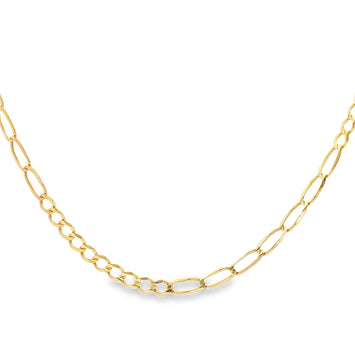 14kt Yellow Gold Elongated Paperclip Link Chain Necklace