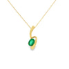 10kt Yellow Gold Oval Emerald Pendant