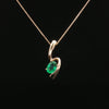 10kt Yellow Gold Oval Emerald Pendant