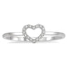 10kt White Gold Diamond Heart Ring