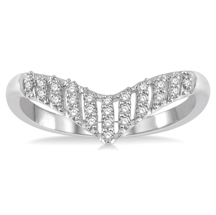 10kt white gold diamond band Clearance