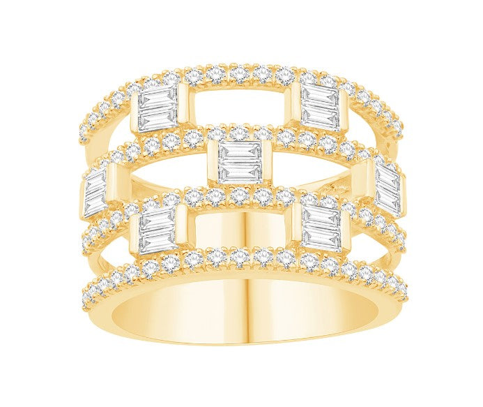 14kt Yellow Gold Diamond Fashion Ring