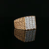 10kt Yellow Gold Baguette & Round Diamond Men's Ring