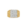 10kt Yellow Gold Baguette & Round Diamond Men's Ring