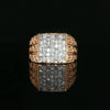 10kt Yellow Gold Baguette & Round Diamond Men's Ring