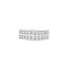 14kt White Gold Double Row Diamond Band