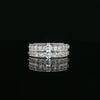14kt White Gold Double Row Diamond Band