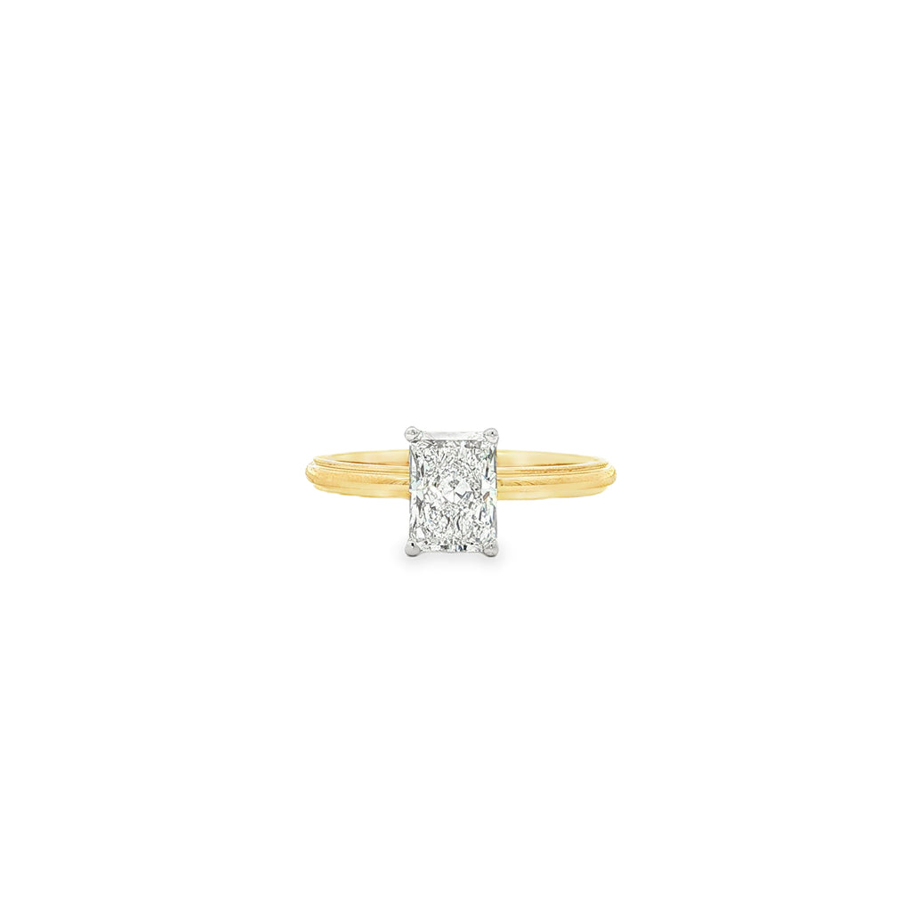 14kt Yellow Gold Radiant Cut Diamond Engagement Ring