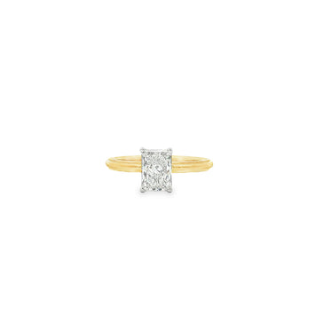 14kt Yellow Gold Radiant Cut Diamond Engagement Ring