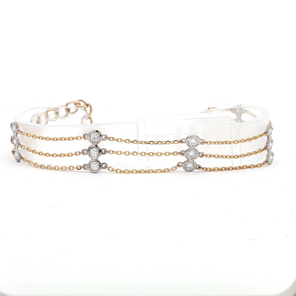 14kt Yellow Gold Diamond by the Yard Bracelet