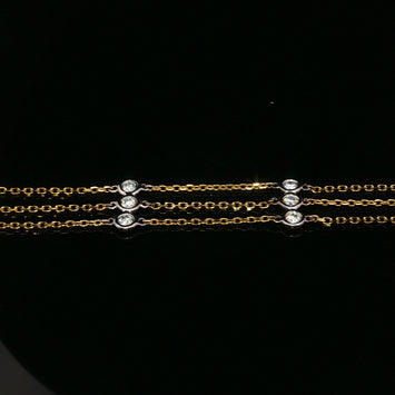 14kt Yellow Gold Diamond by the Yard Bracelet