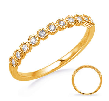 14kt Yellow Gold Diamond Stackable Band