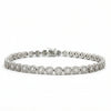 14kt White Gold Diamond Cluster Tennis Bracelet
