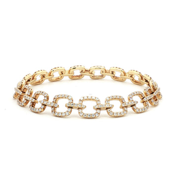 14kt Yellow Gold Diamond Link Bracelet