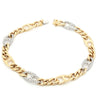 14kt Yellow & White Gold Diamond Link Bracelet
