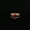 14kt Yellow Gold Bezel-Set Ruby & Diamond Ring