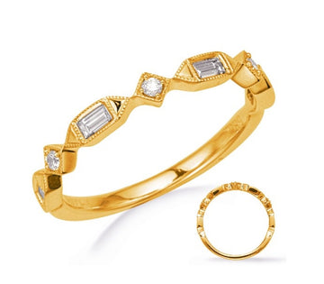 14kt Yellow Gold Diamond Stackable Ring