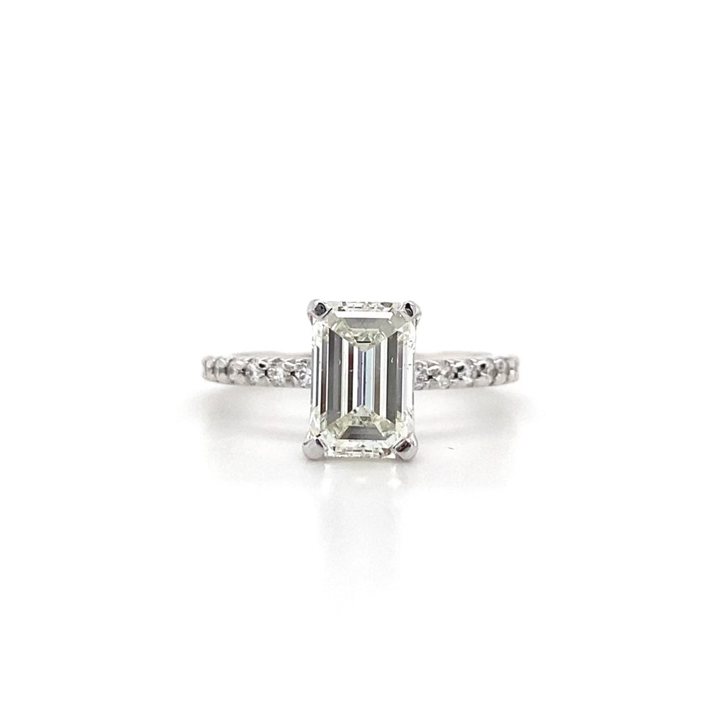 14kt White Gold Emerald Cut Diamond Engagement Ring (2.34ct Tw)