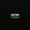 14kt Yellow Gold Bezel Set Emerald & Diamond Ring
