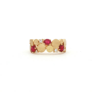 14kt Yellow Gold Ruby & Diamond Statement Ring