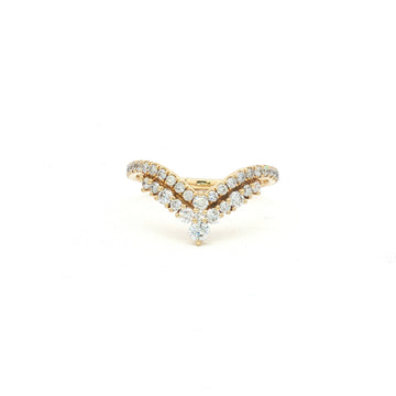 14kt Yellow Gold Diamond Contour Band