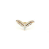 14kt Yellow Gold Diamond Contour Band