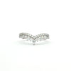 14kt White Gold Diamond Contour Band