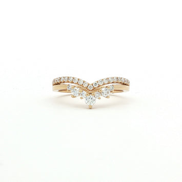 14kt Yellow Gold Diamond Contour Band