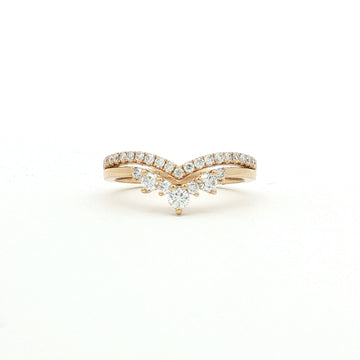 14kt Yellow Gold Diamond Contour Band