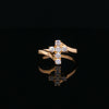 14kt Yellow Gold Diamond Cross Ring
