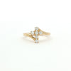 14kt Yellow Gold Diamond Cross Ring