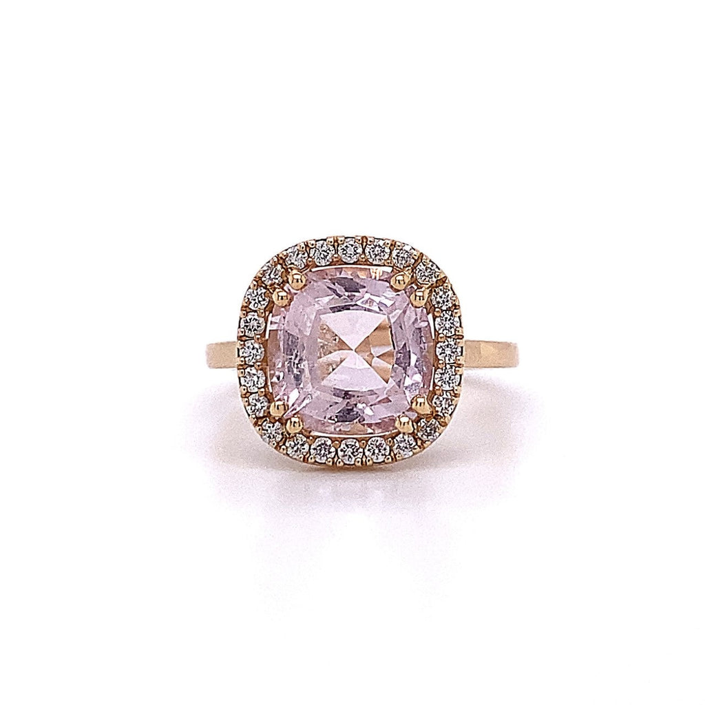 18kt Rose Gold Kunzite and Diamond Fashion Ring