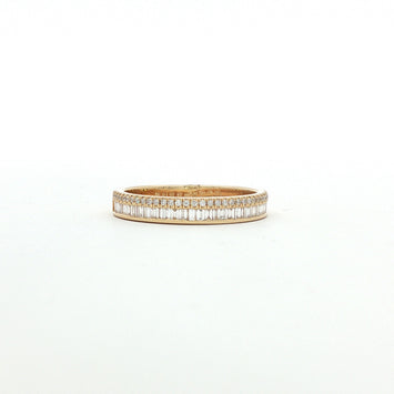 14kt Yellow Gold Baguette & Round Diamond Band