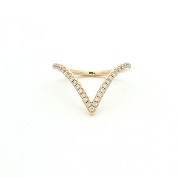14kt Yellow Gold Diamond Contour Band