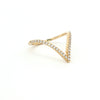 14kt Yellow Gold Diamond Contour Band