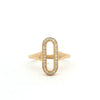 14kt Yellow Gold Diamond Paperclip Ring