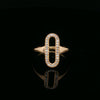 14kt Yellow Gold Diamond Paperclip Ring