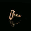 14kt Yellow Gold Diamond Paperclip Ring