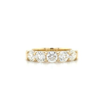 14kt Yellow Gold Five Diamond Band