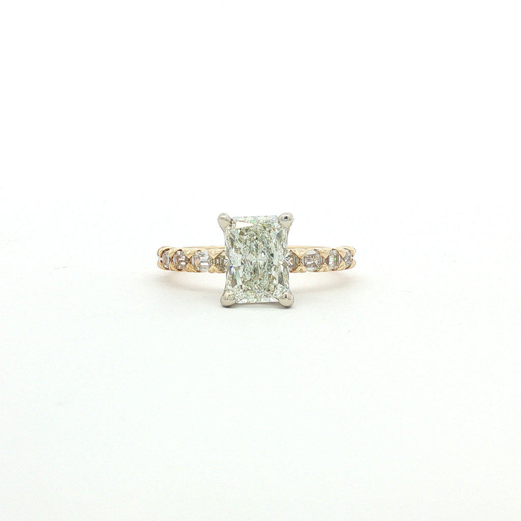 14kt Yellow Gold Radiant Engagement Ring