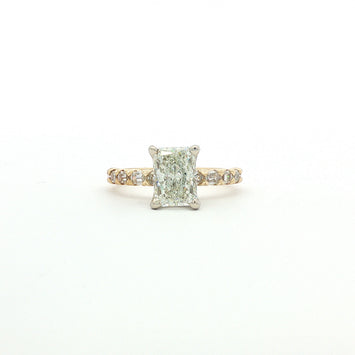 14kt Yellow Gold Radiant Engagement Ring