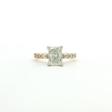 14kt Yellow Gold Radiant Engagement Ring