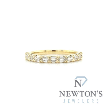 14kt Yellow Gold Baguette Diamond Band