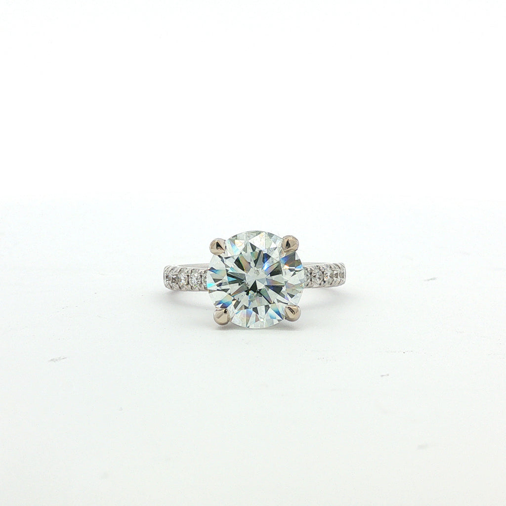 14K White Gold Diamond Engagement Ring