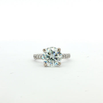14K White Gold Diamond Engagement Ring