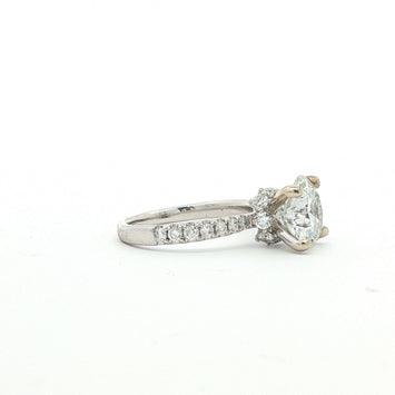 14K White Gold Diamond Engagement Ring
