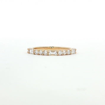 14kt Yellow Gold Alternating Diamond Band